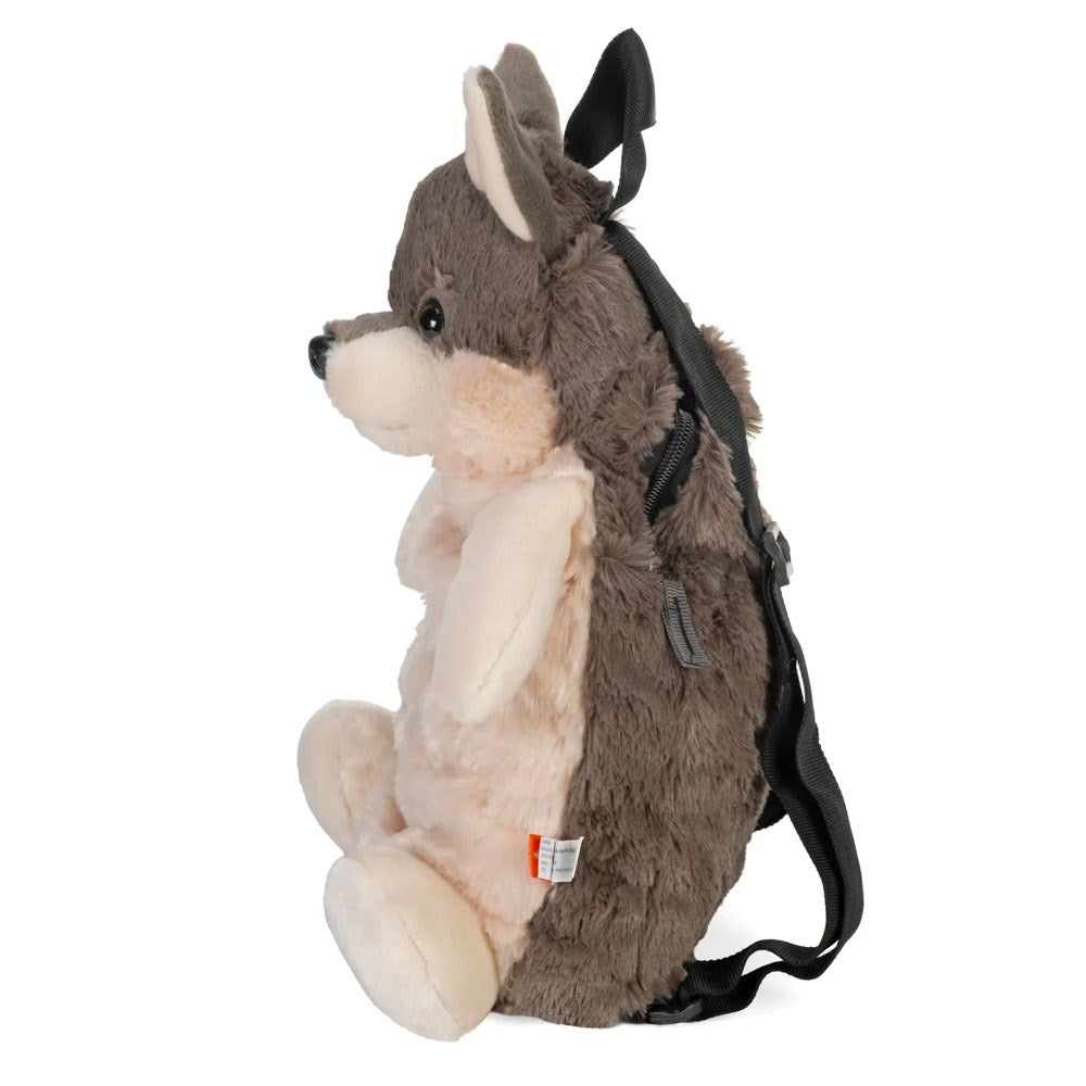 Wild Republic Teddy Backpack for Kids - Wolf