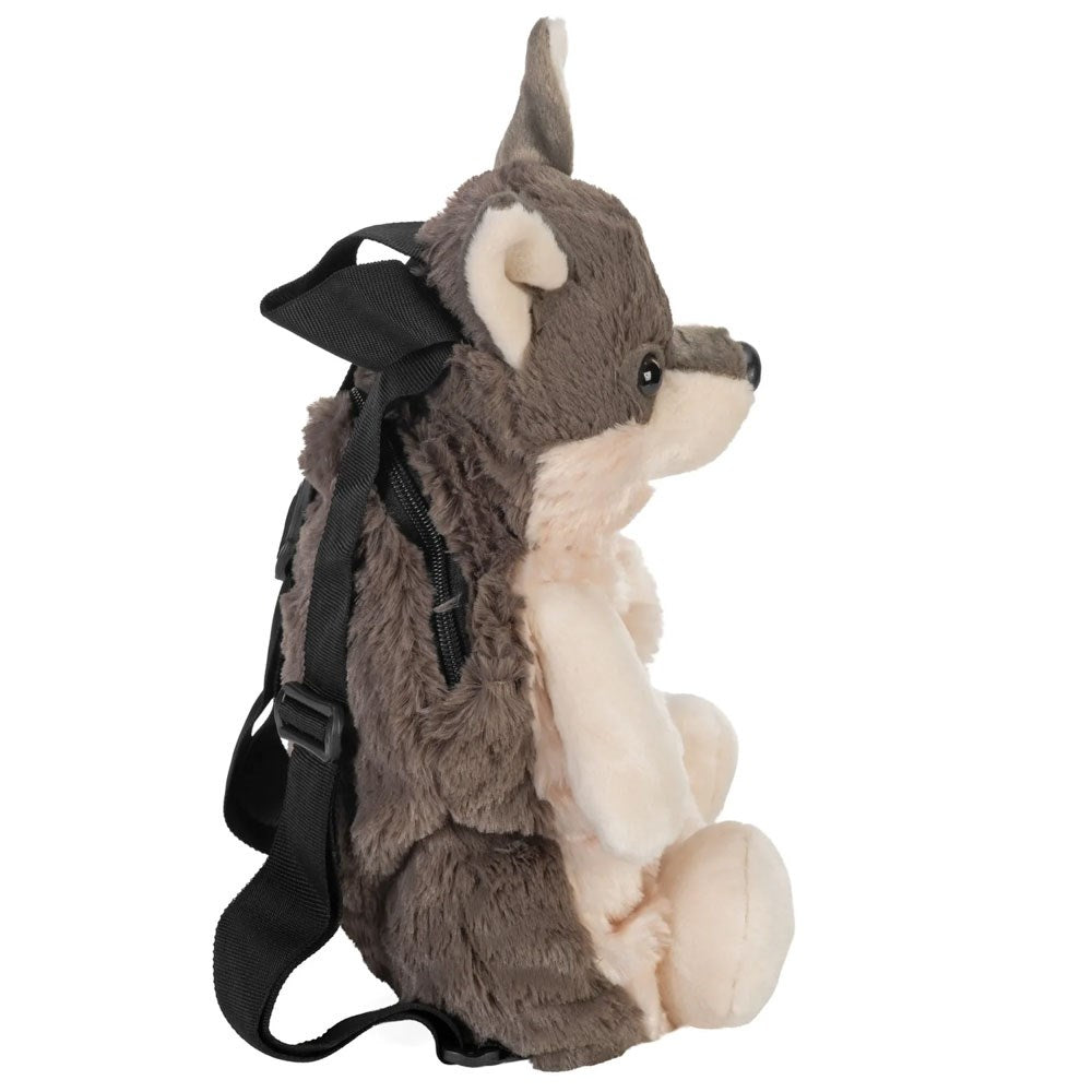 Wild Republic Teddy Backpack for Kids - Wolf