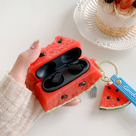 Beats Studio Buds Silicone Case w. Keyring and Carabiner - Watermelon