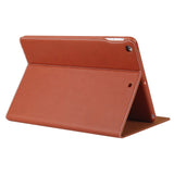 iPad (2018) / iPad (2017) Case - GEBEI Silkworm Series Exclusive Leather Case with Stand Function Brown