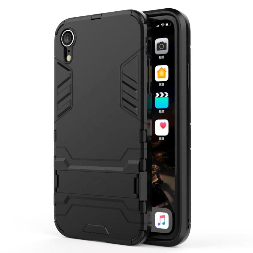 iPhone XR Tough Case w. Foot Black