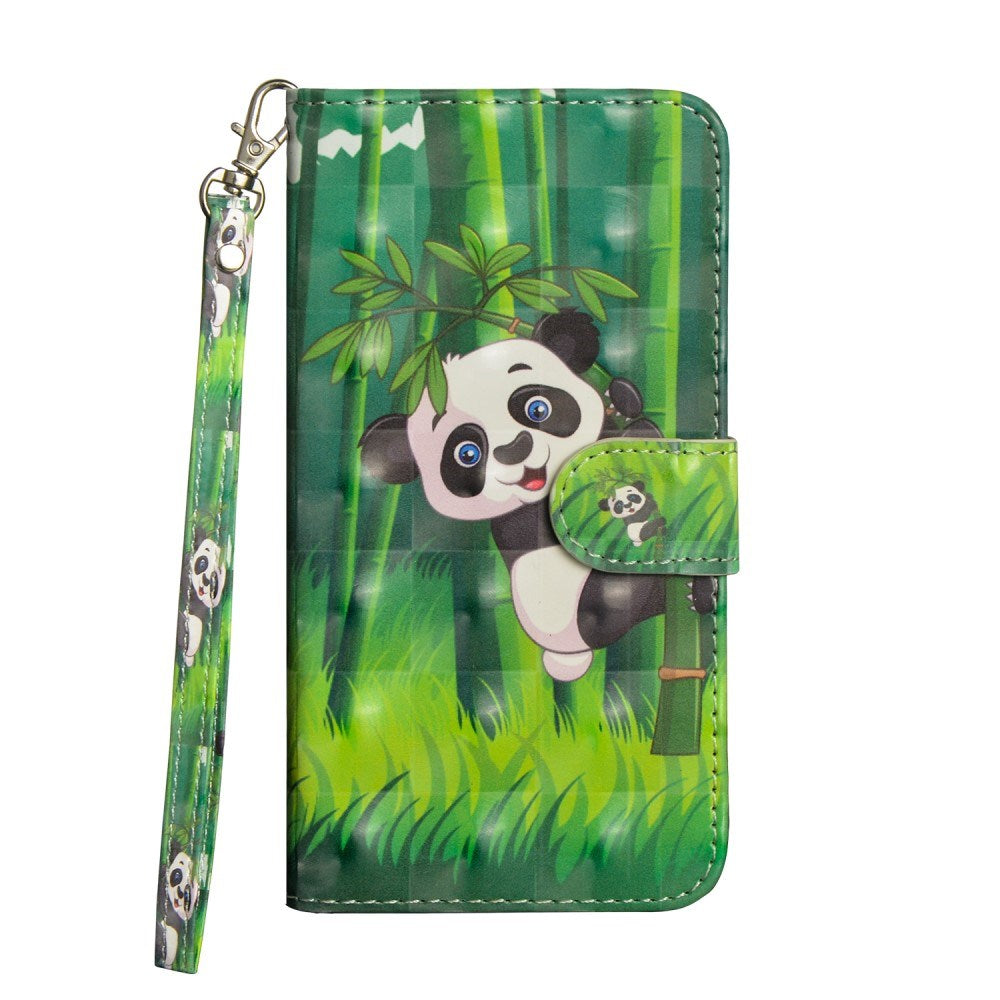 EIDERWOOD iPhone XR Leather Case with Wallet and Strap - Panda