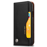 iPhone XR Leather Wallet Case Black