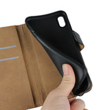 EIDERWOOD iPhone XS Max Leather Flip Case w. Wallet & Stand Function - Black