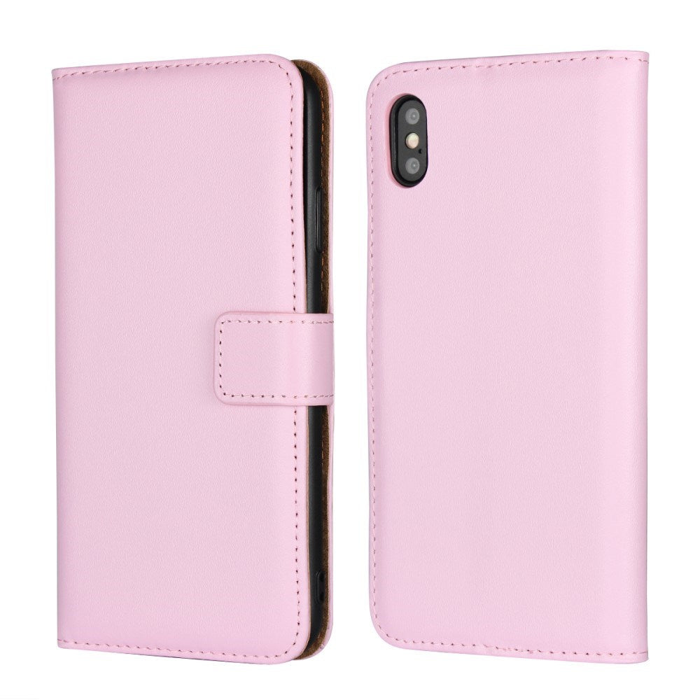 EIDERWOOD iPhone XS Max Leather Flip Case w. Wallet & Stand Function - Pink