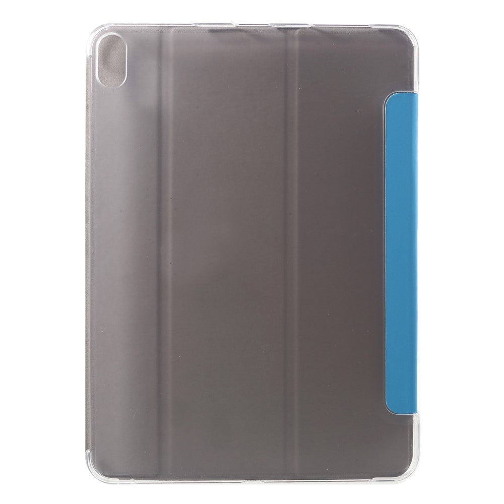 iPad Pro 11" (2018) Tri-fold Leather Stand Case w. Transparent Back - Blue