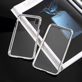 iPhone X / XS 360° Magnetic Case w. Glass front & back - Silver