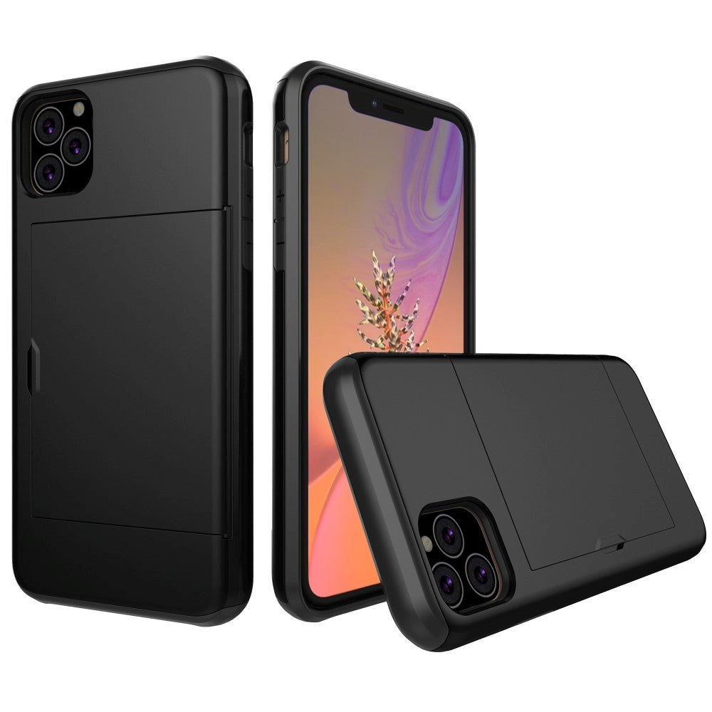 iPhone 11 Pro Max Hybrid Tough Case w. Card Holder - Black