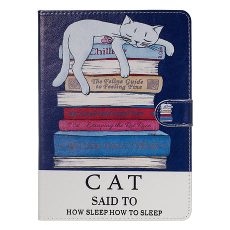 iPad 2/3/4 Leather Flip Case w. Stand - Sleeping cats