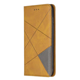 Huawei P40 Flip Case w. Wallet - Geometry - Light Brown