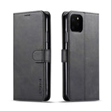 iPhone 11 Pro Max Faux Leather Flip Case with Cardholder & Stand Function - Black