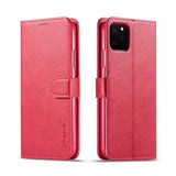 iPhone 11 Pro Max Faux Leather Flip Case with Cardholder & Stand Function - Pink