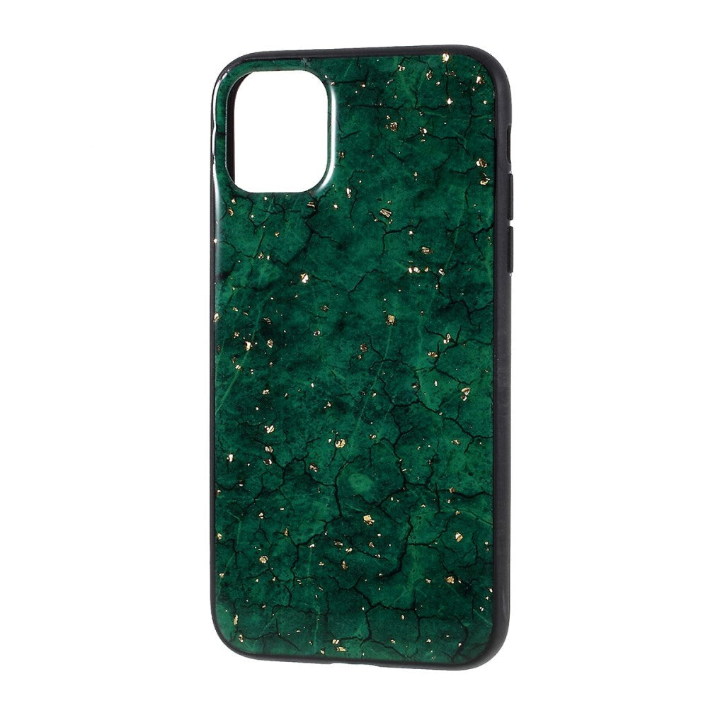 iPhone 11 Pro Max Case w. Plastic Back - Green Epoxy