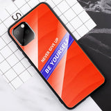 iPhone 11 Pro Max Case w. Back Glass - Be Yourself - Red