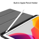 iPad 10.2" (2021 / 2020 / 2019) Leather Case w. Holder For Apple Pencil - Black