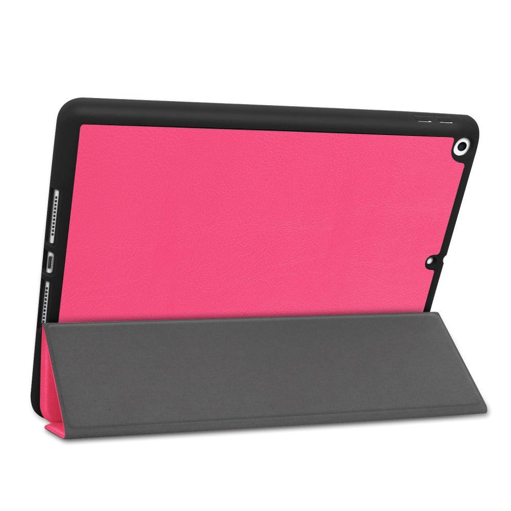 iPad 10.2" (2021 / 2020 / 2019) Leather Case w. Holder For Apple Pencil - Pink