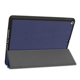 iPad 10.2" (2021 / 2020 / 2019) Leather Case w. Holder For Apple Pencil - Dark Blue