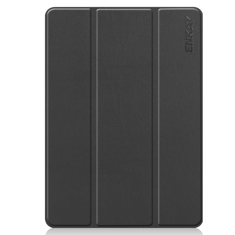 iPad 10.2" (2021 / 2020 / 2019) Enkay Tri-Fold Leather Case w. Apple Pencil Holder Black