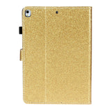 iPad 10.2" (2021 / 2020 / 2019) Glitter Case w. Flip Stand & Card Holder - Glitter Gold