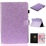 iPad 10.2" (2021 / 2020 / 2019) Glitter Case w. Flip Stand & Card Holder - Glitter Purple