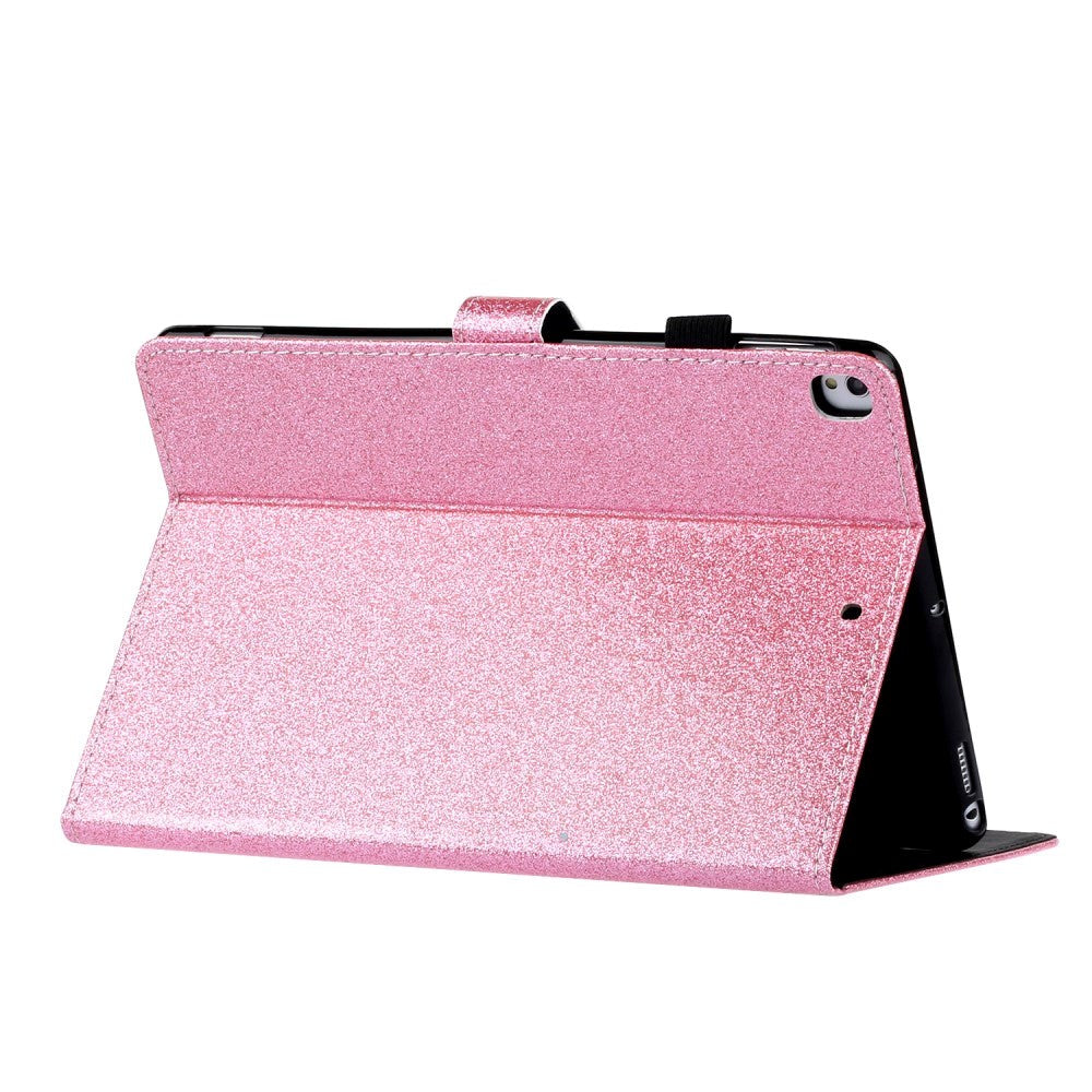 iPad 10.2" (2021 / 2020 / 2019) Glitter Case w. Flip Stand & Card Holder - Glitter Pink