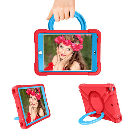 iPad 10.2" (2021 / 2020 / 2019) Kids Case w. 360° Stand & Handle - Red/Blue