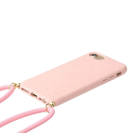 iPhone SE (2022/2020) / 8/7 Case with Adjustable Strap - Grain Details - Pink