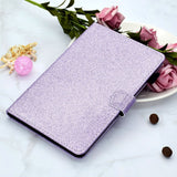 iPad Air (2022 / 2020) / Pro 11 (2022 / 2021 / 2020 / 2018) Glitter Case w. Stand & Card Holder - Glitter Purple