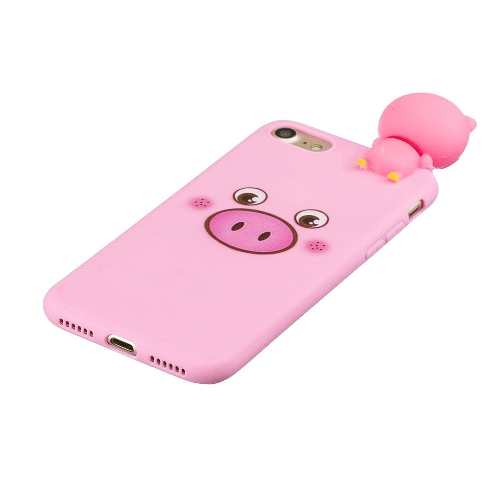 iPhone SE 2022 / 2020 / 8 / 7 Flexible Plastic Case - 3D Pig