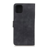 iPhone 12 Pro Max KHAZNEH Retro Leather Wallet Case - Black