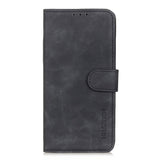 iPhone 12 Pro Max KHAZNEH Retro Leather Wallet Case - Black