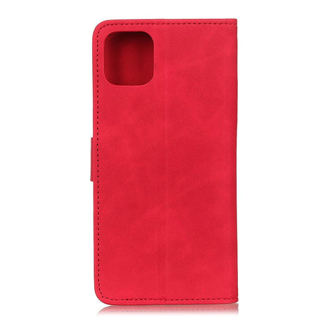 iPhone 12 Pro Max KHAZNEH Retro Leather Wallet Case - Red