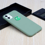 EIDERWOOD iPhone 11 Silicone Case with Cartoon - Green / Frog