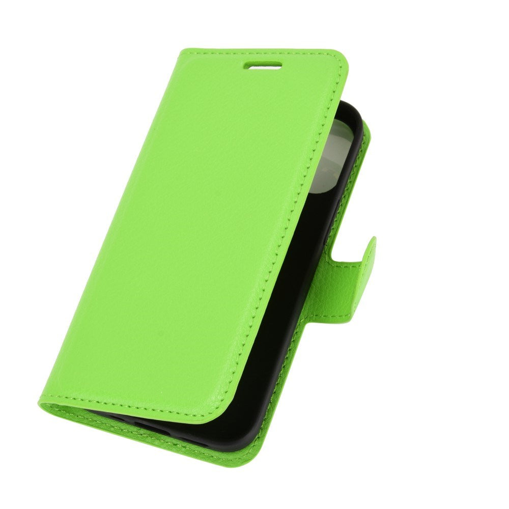 EIDERWOOD iPhone 12 Mini Faux Leather Flip Case with Cardholder & Stand Function - Green