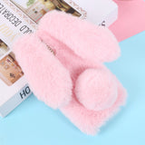 iPhone 12 / 12 Pro Rabbit Fur Case - Pink