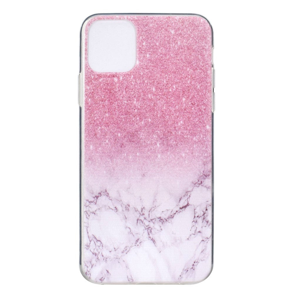 iPhone 12 Pro Max Flexible Plastic Case - Pink Marble