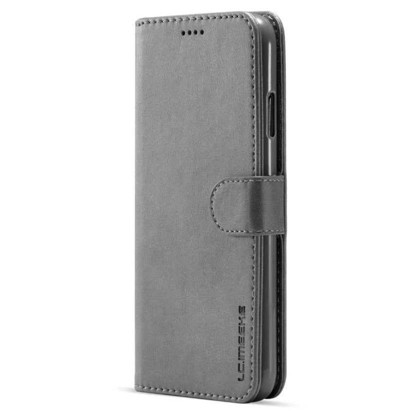 iPhone XR LC.IMEEKE Leather Wallet Case - Grey