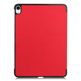 EIDERWOOD iPad Air 10.9-11" (2024-2020) Litchi Tri-Fold Leather Case - Red