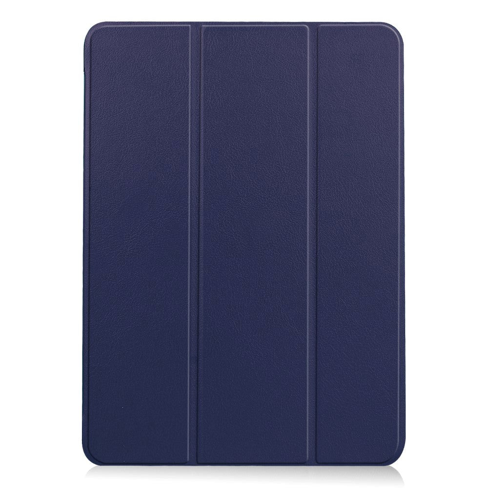 EIDERWOOD iPad Air 10.9-11" (2024-2020) Litchi Tri-Fold Leather Case - Dark Blue