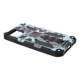 EIDERWOOD iPhone 12 Mini Camouflage Tough Case w. Kickstand - Turquoise / Black