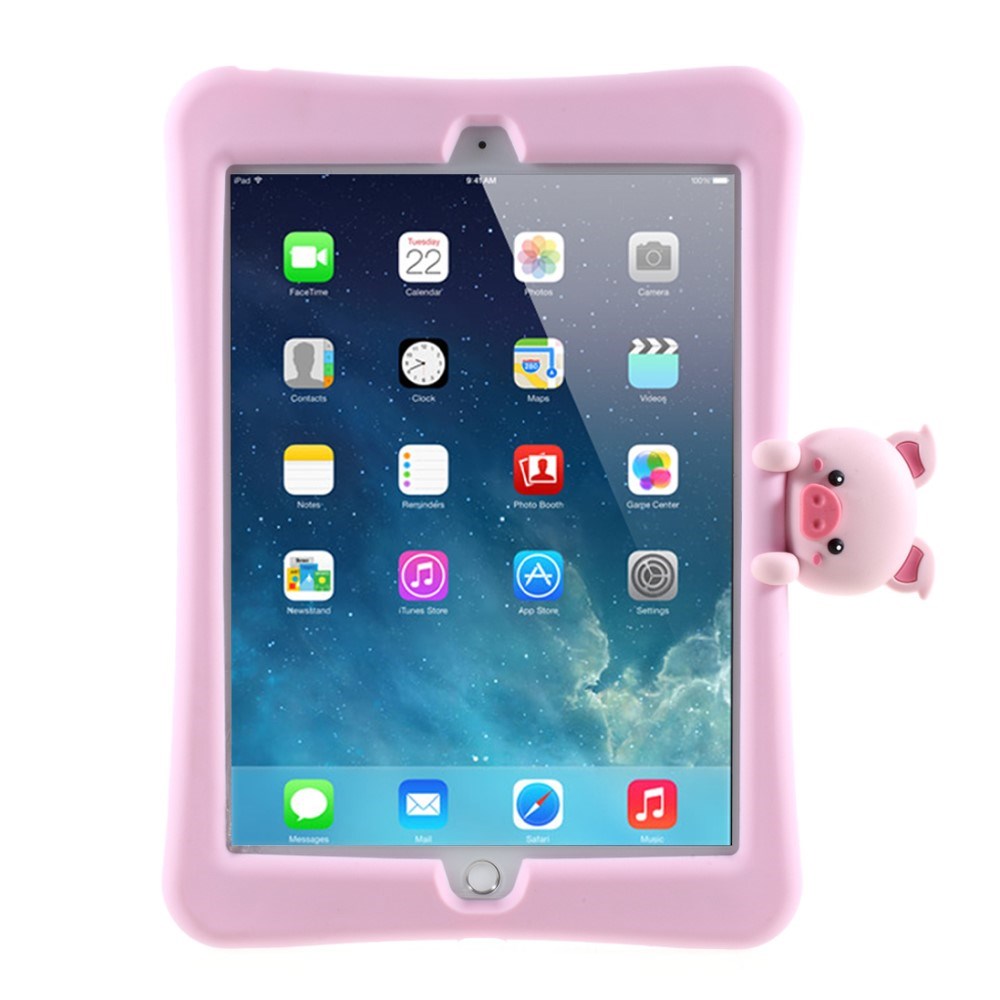 PEPKOO iPad 10.2" (2021 / 2020 / 2019) Kids Case w. Stand & Pig - Pink