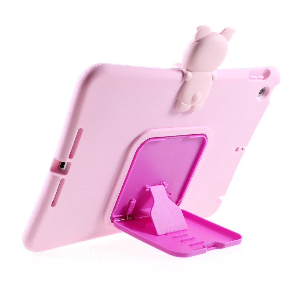 PEPKOO iPad 10.2" (2021 / 2020 / 2019) Kids Case w. Stand & Pig - Pink