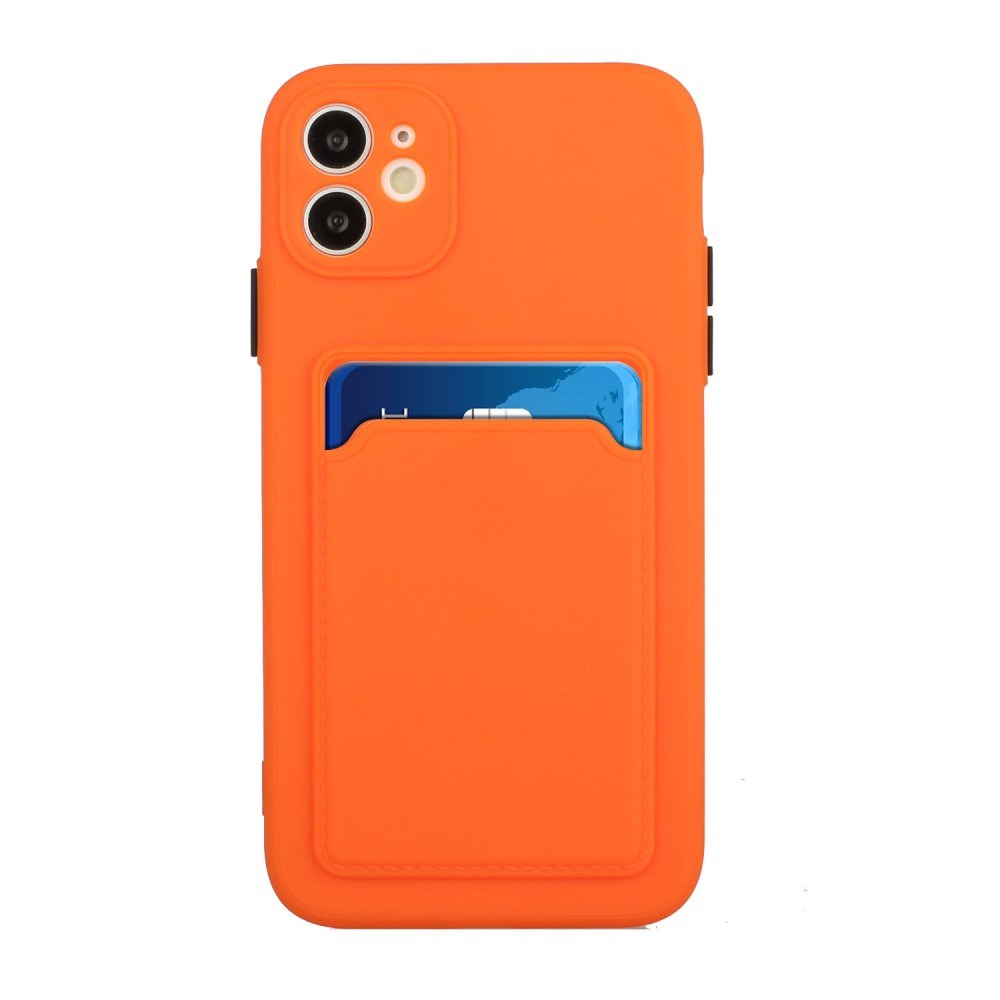 EIDERWOOD iPhone 12 Mini Flexible Plastic Case with Cardholder - Orange