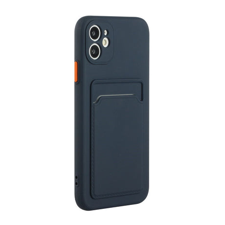 EIDERWOOD iPhone 12 Mini Flexible Plastic Case with Cardholder - Dark Blue