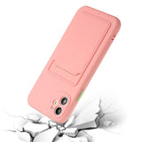 EIDERWOOD iPhone 12 Mini Flexible Plastic Case with Cardholder - Pink