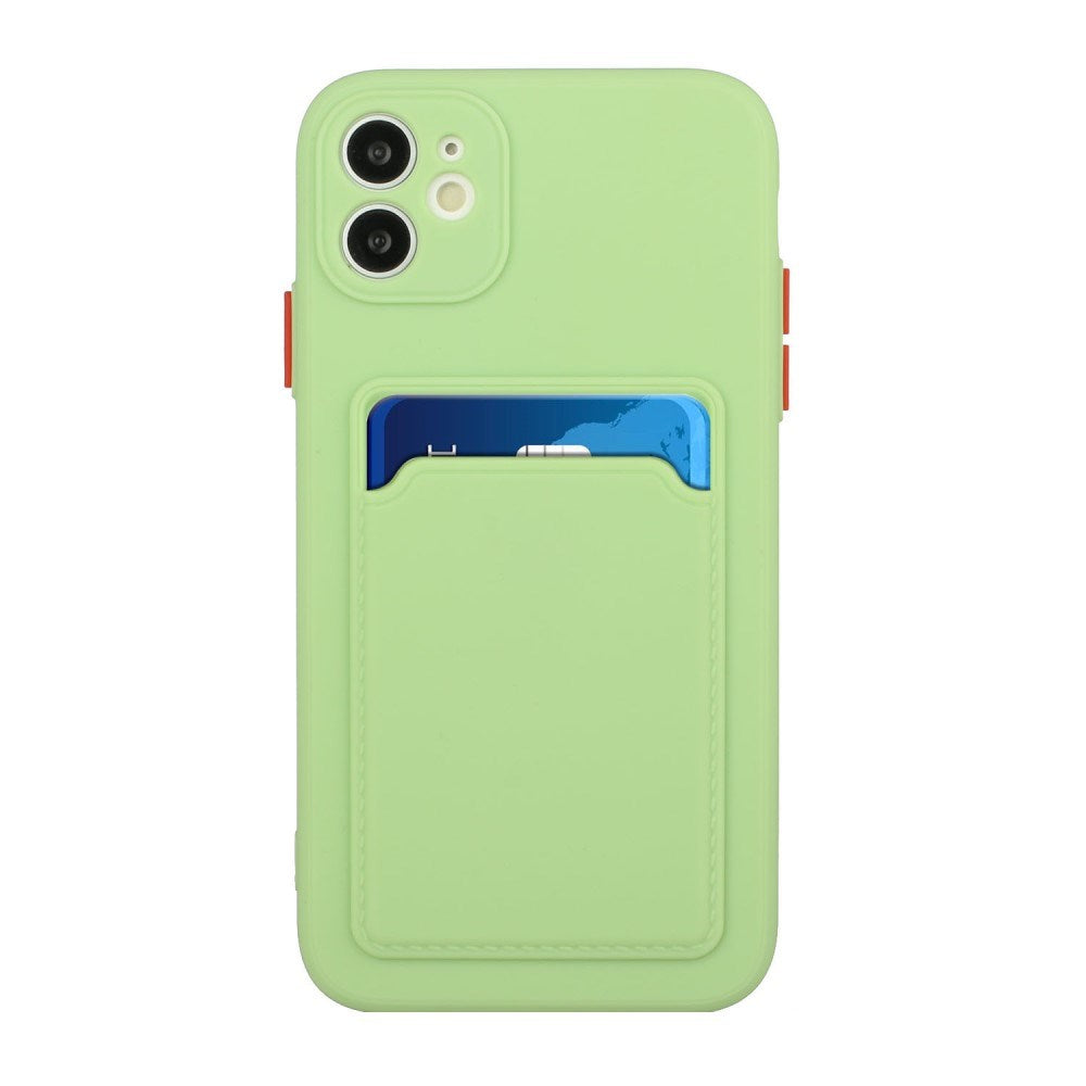 EIDERWOOD iPhone 12 Mini Flexible Plastic Case with Cardholder - Light Green