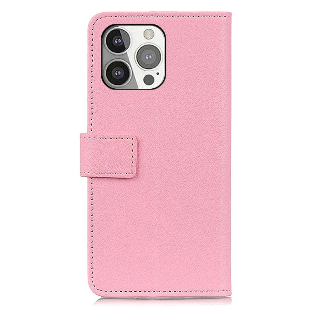 iPhone 13 Pro Single Leather Wallet Case - Pink