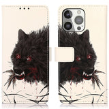 iPhone 13 Pro Leather Wallet Case - Bloody Wolf