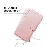 iPhone 13 Pro Neutral Leather Wallet Case and Magnetic Lock - Rose Gold