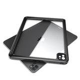 iPad Pro 12.9" (2022 / 2021 / 2020 / 2018) Waterproof Case with Built-in Screen Protector - Transparent / Black